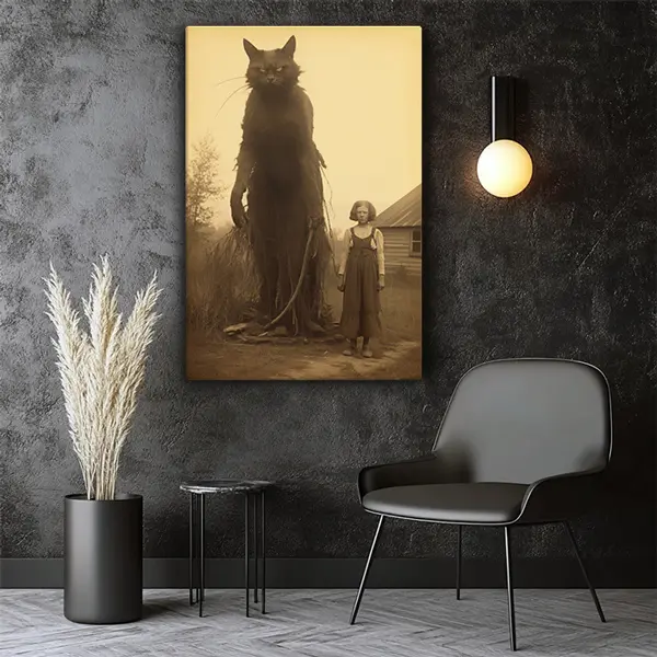 cursejourney cat canvas artwork print