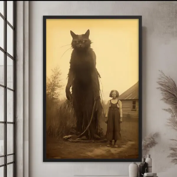 cursejourney cat framed poster